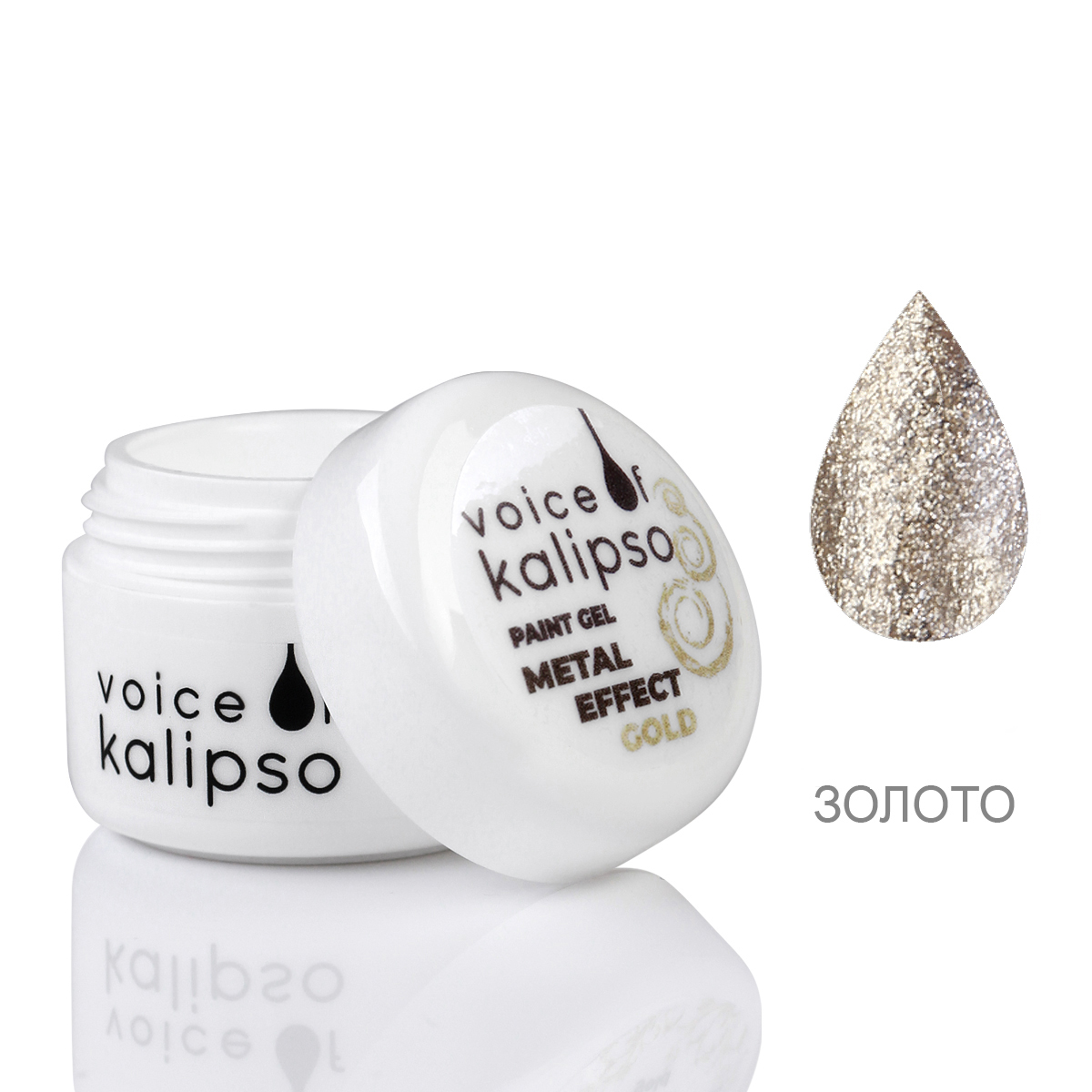 GELʹ KRASKA GEL PAINT VOICE OF KALIPSO METAL EFFECT, GOLD, 5 ML