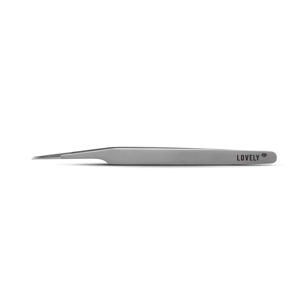Extension tweezers resnits Lovely, series Diamond, type Pryamoy s izgibom (Clearance)