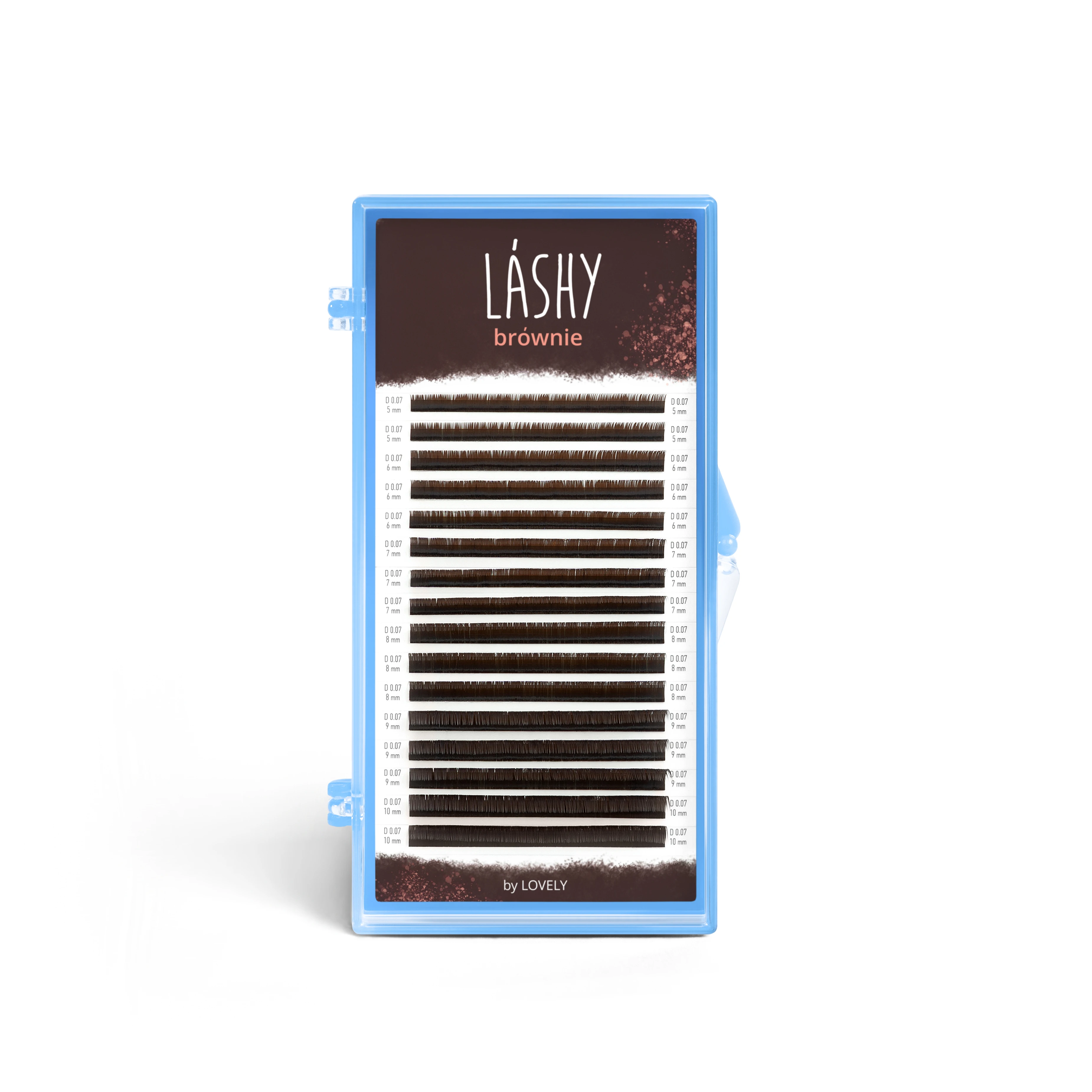 Dark brown lashes LASHY Brownie - 16 lines - MIX (Clearance)