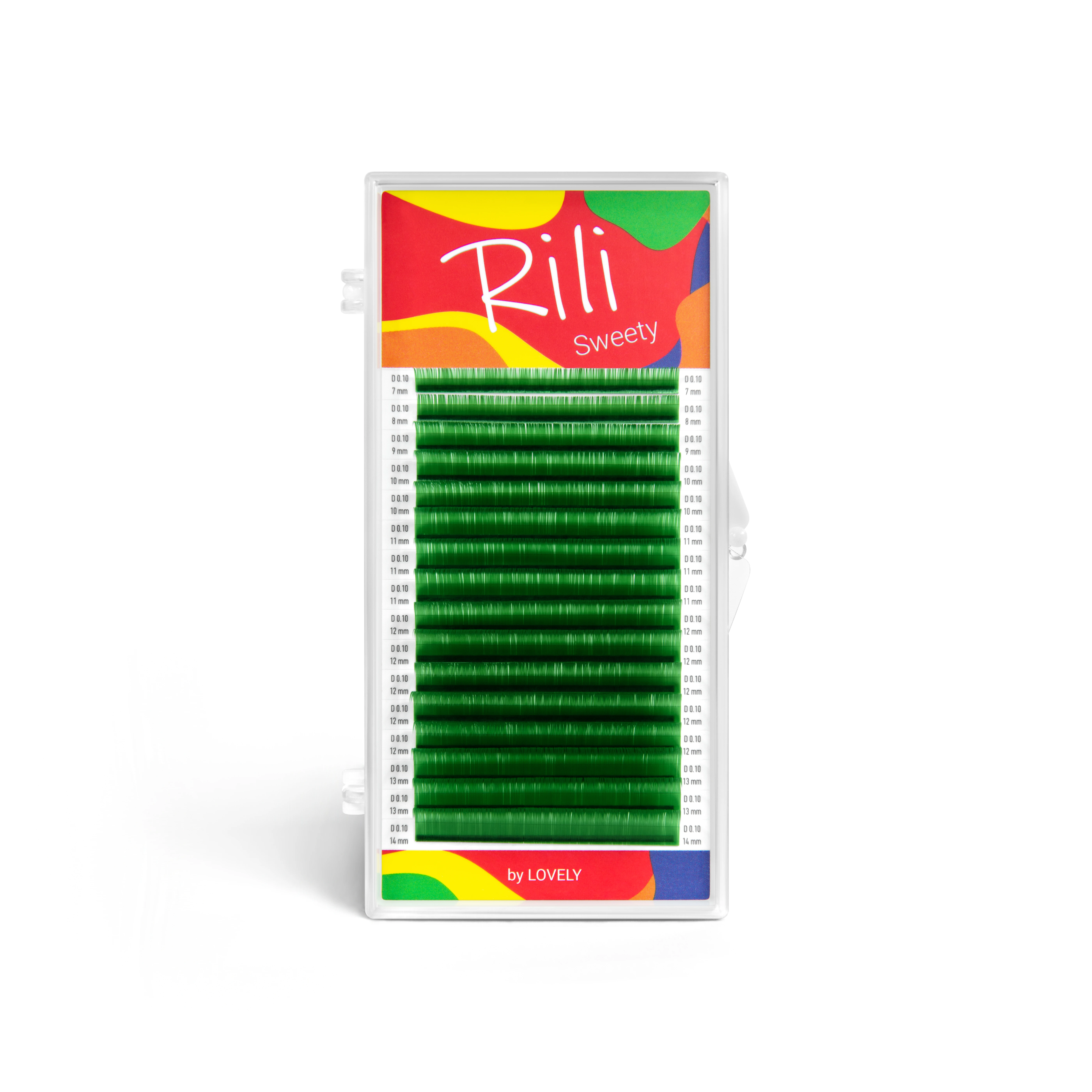 Green lashes Rili Sweety - 16 lines - MIX