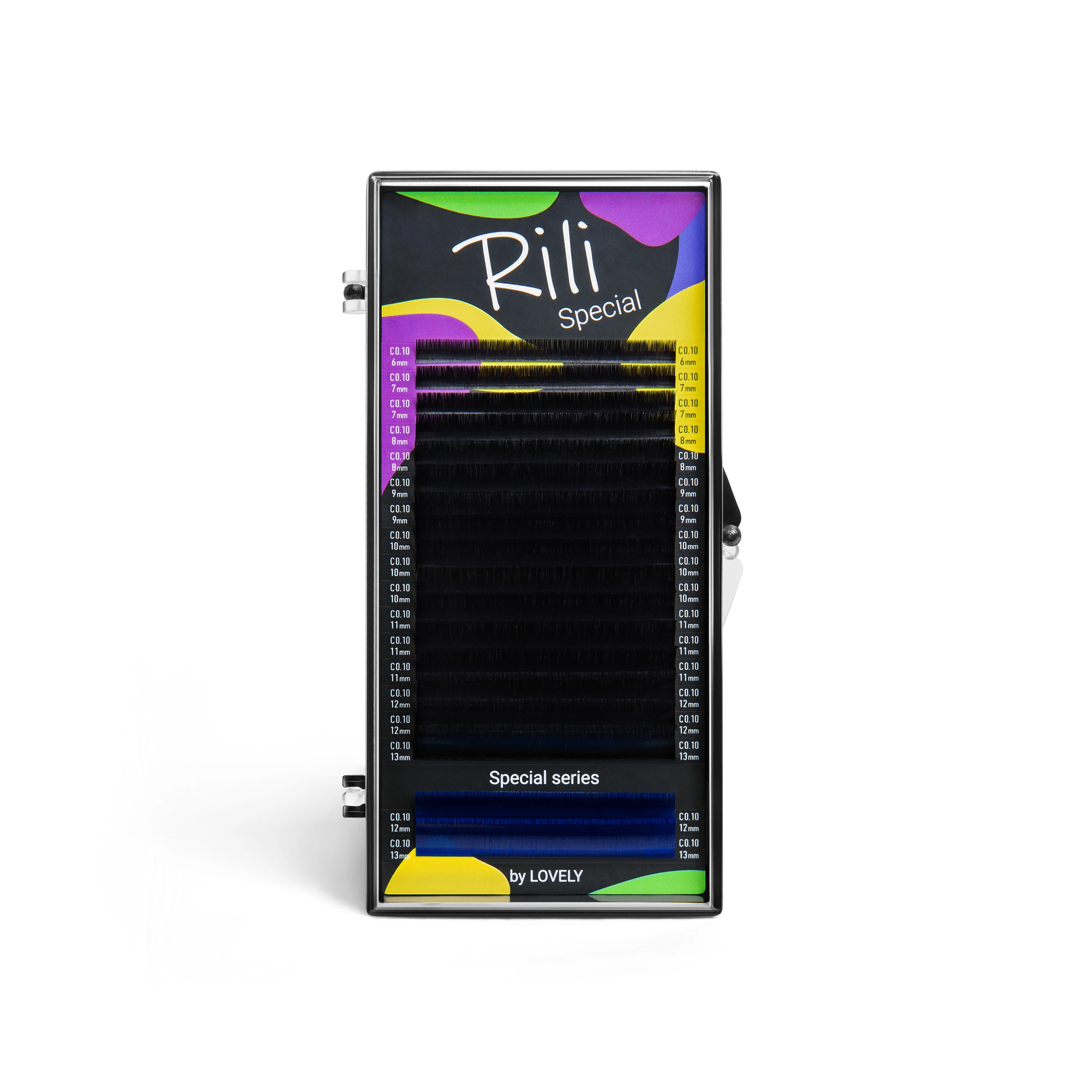 Black lashes Rili Special (blue) - 18 lines - MIX