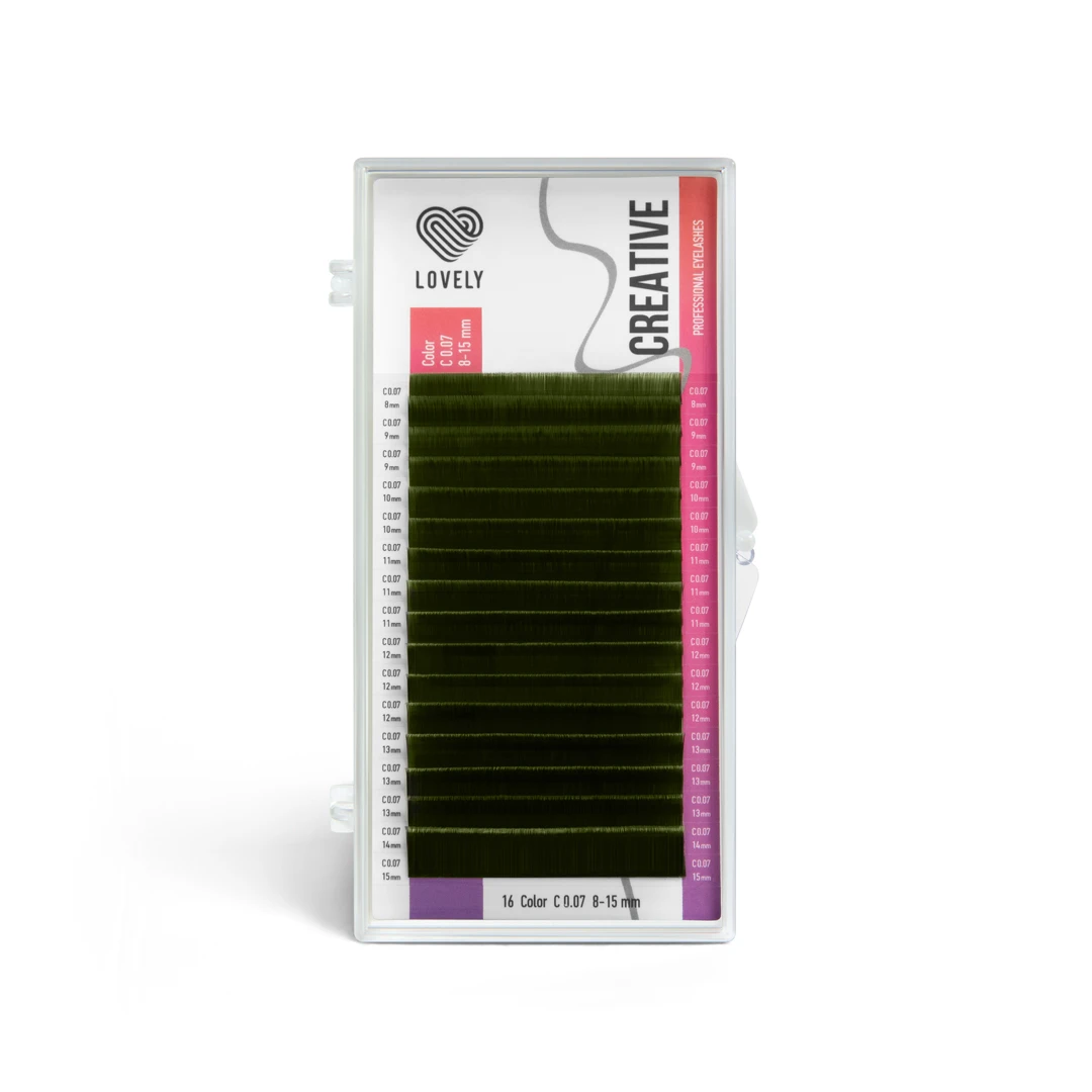 Kirpikler ombre zelenyye LOVELY creative - 16 satır - MIX