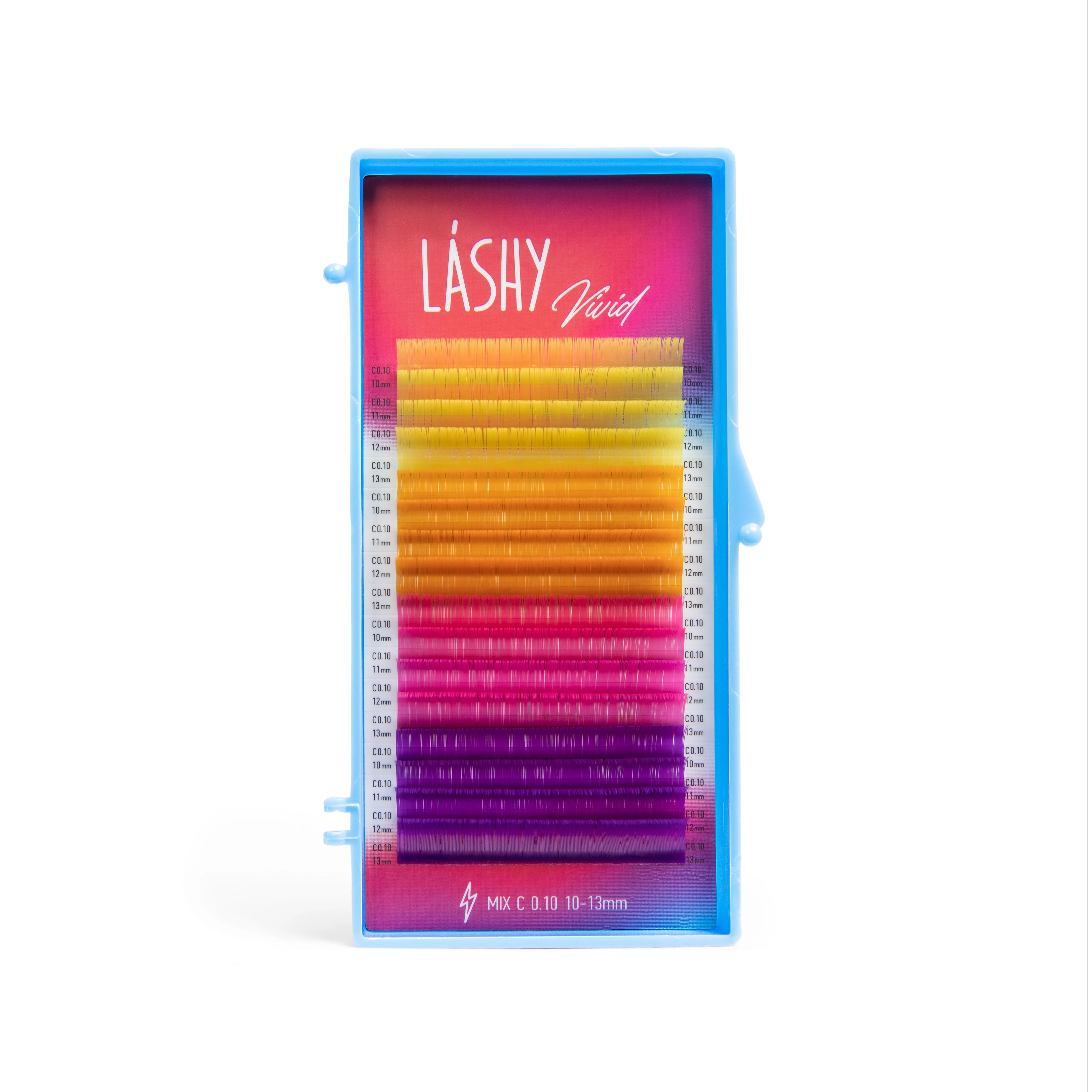 Kirpikler renkli LASHY Vivid "Flame" - 16 satır - MIX (İndirimli)