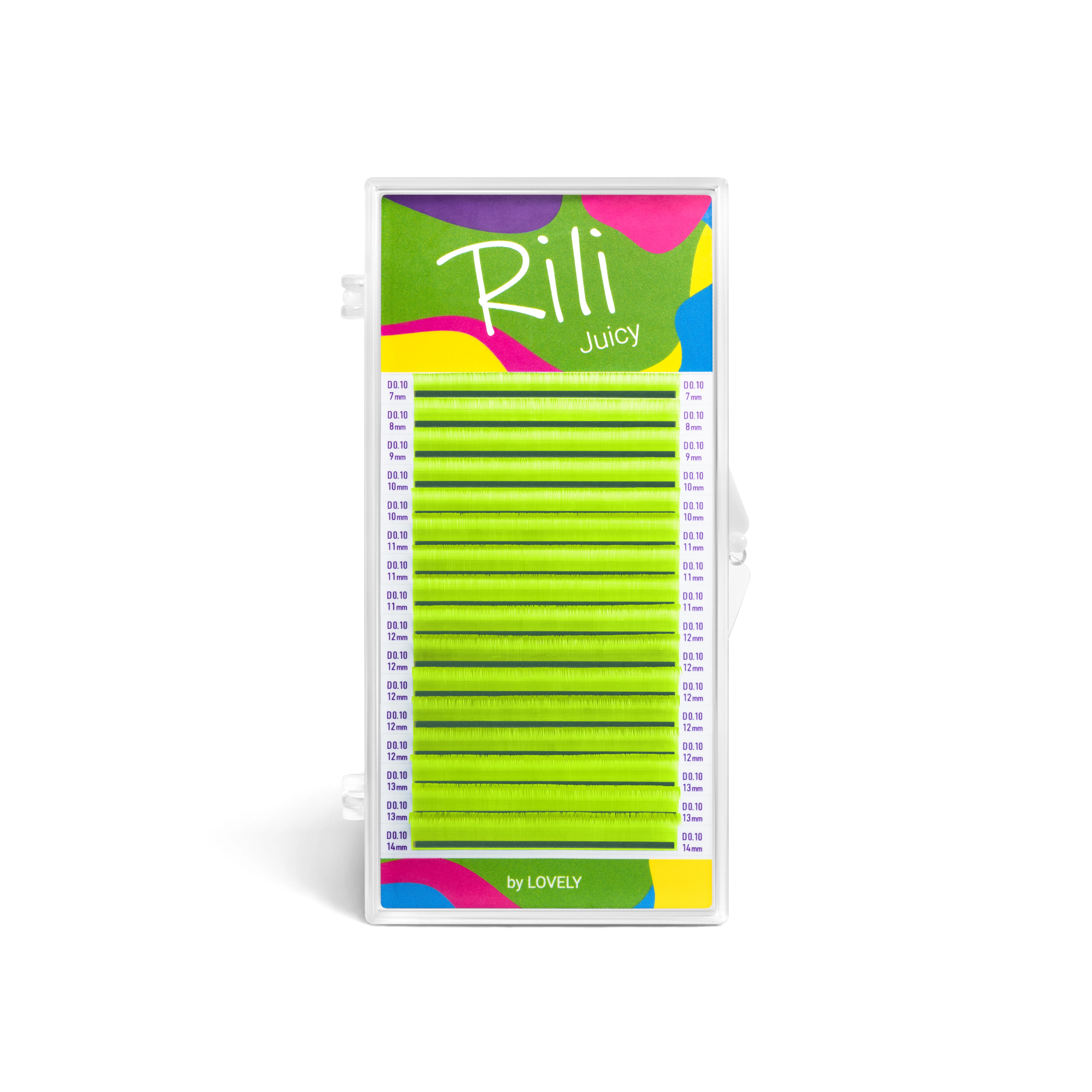 Lashes neonovyye zheltyye Rili Juicy - 16 lines - MIX