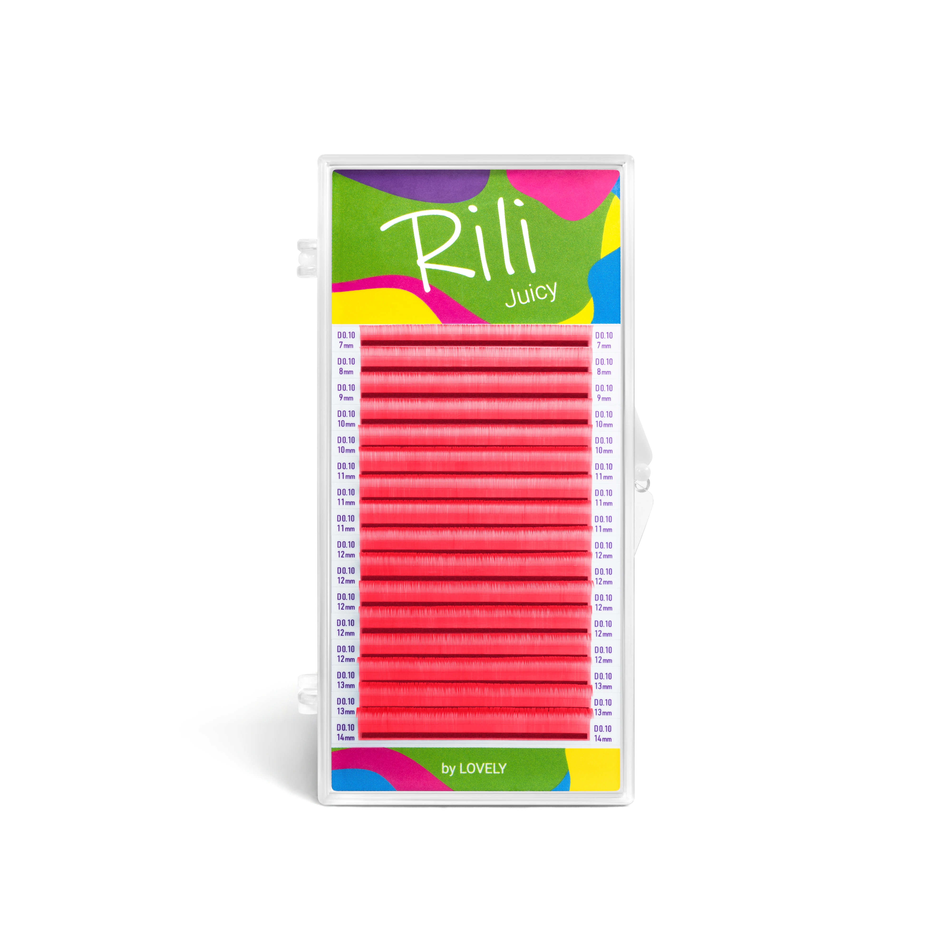 Lashes neonovyye rozovyye Rili Juicy - 16 lines - MIX