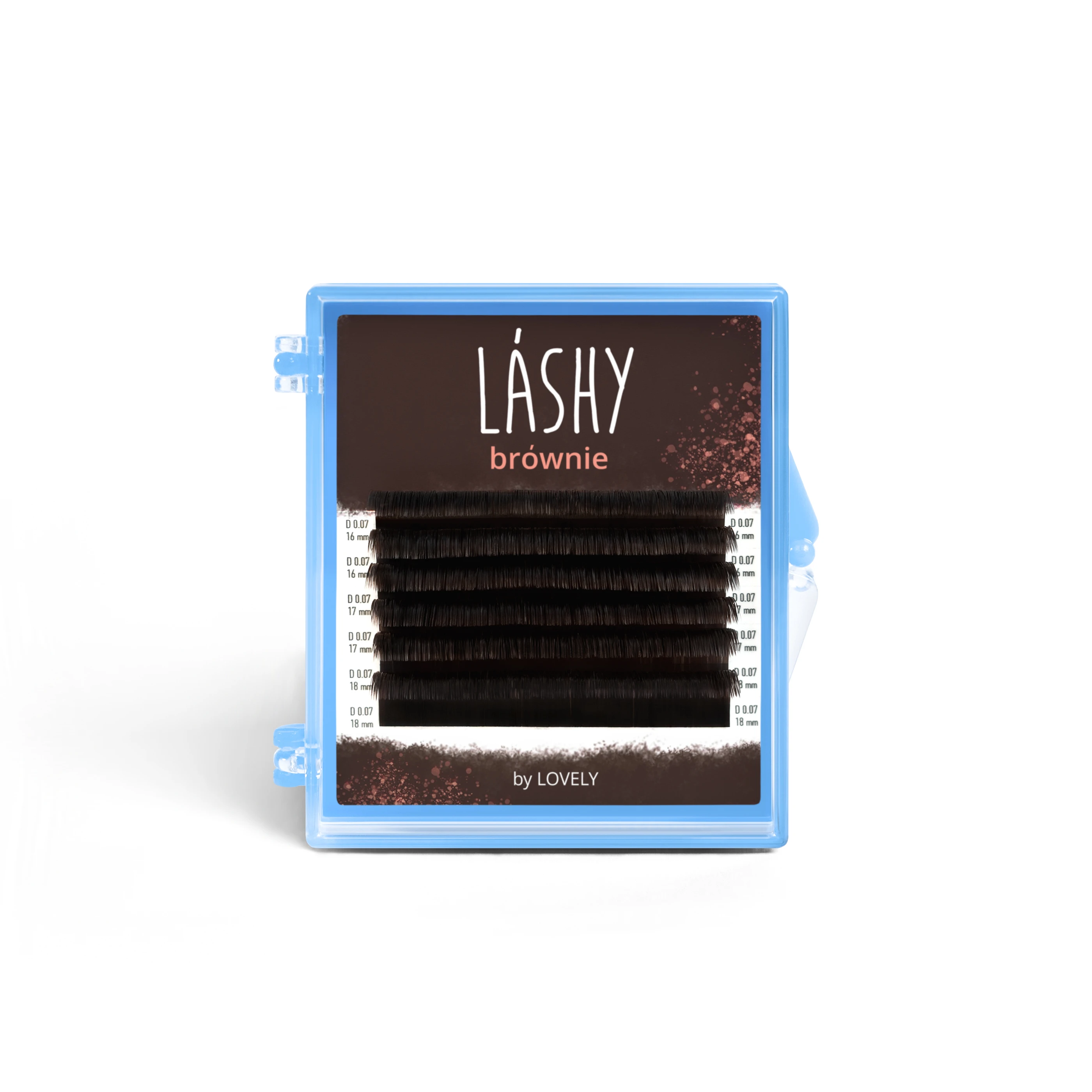 Dark brown lashes LASHY Brownie - 6 lines - MIX (Clearance)