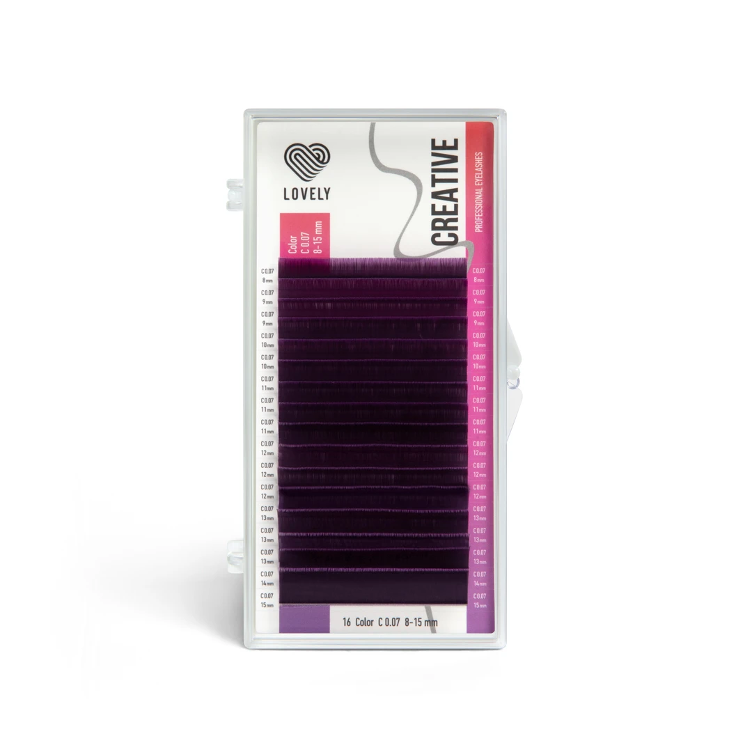 Lashes ombre fioletovyye LOVELY Creative - 16 lines - MIX (Clearance)