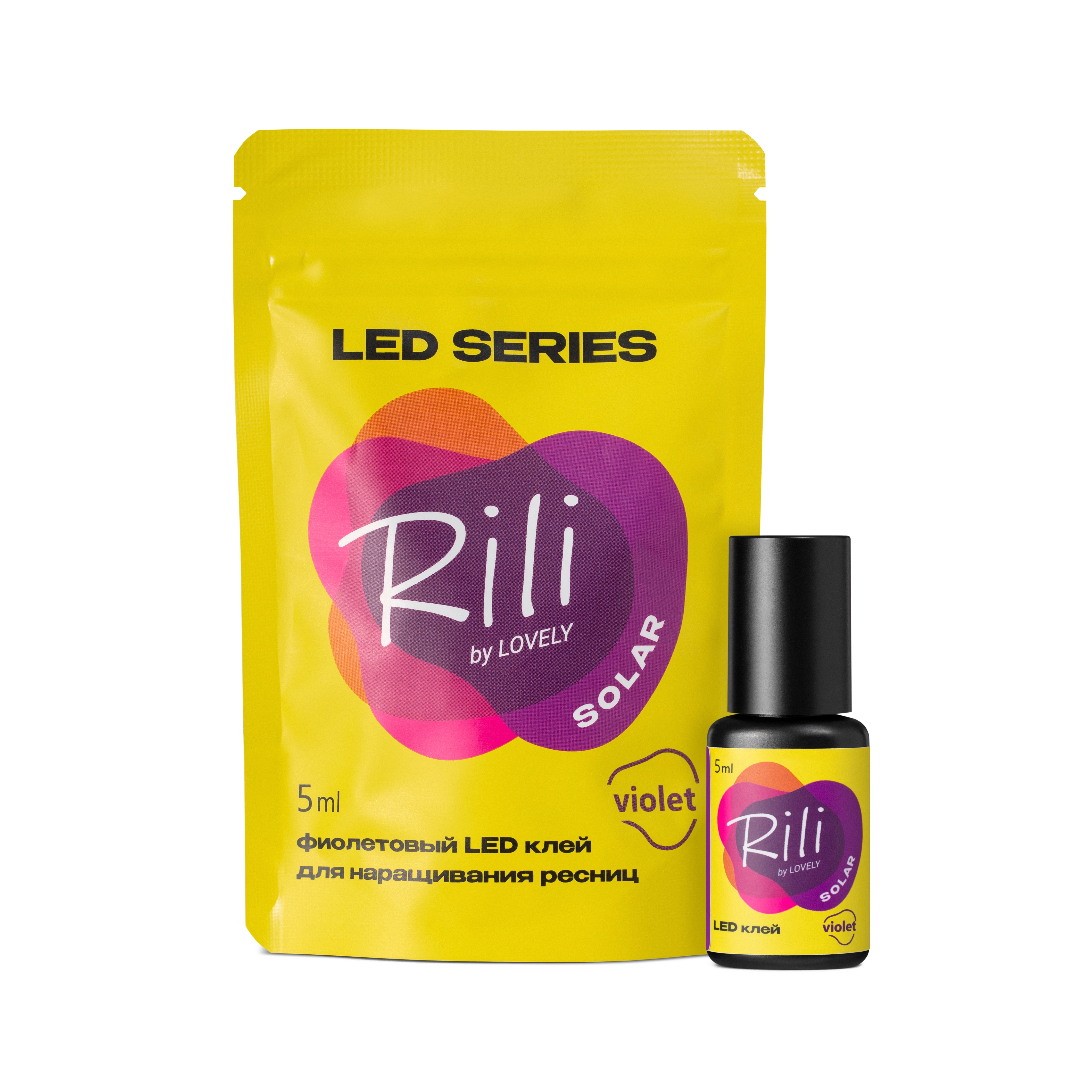 Purple glue for LED extensions Rili Solar Violet