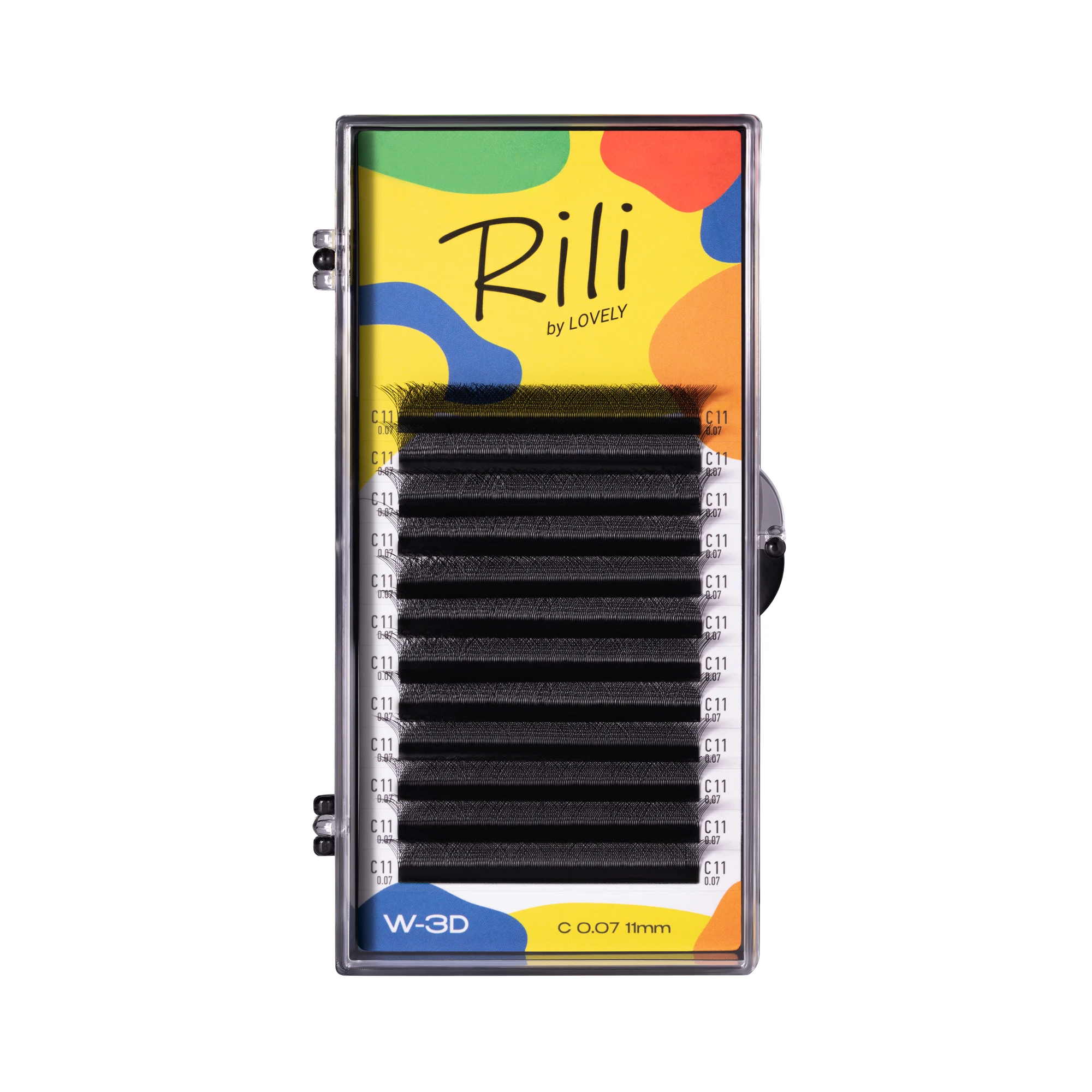 Black lashes Rili in clusters W-3D - 12 lines
