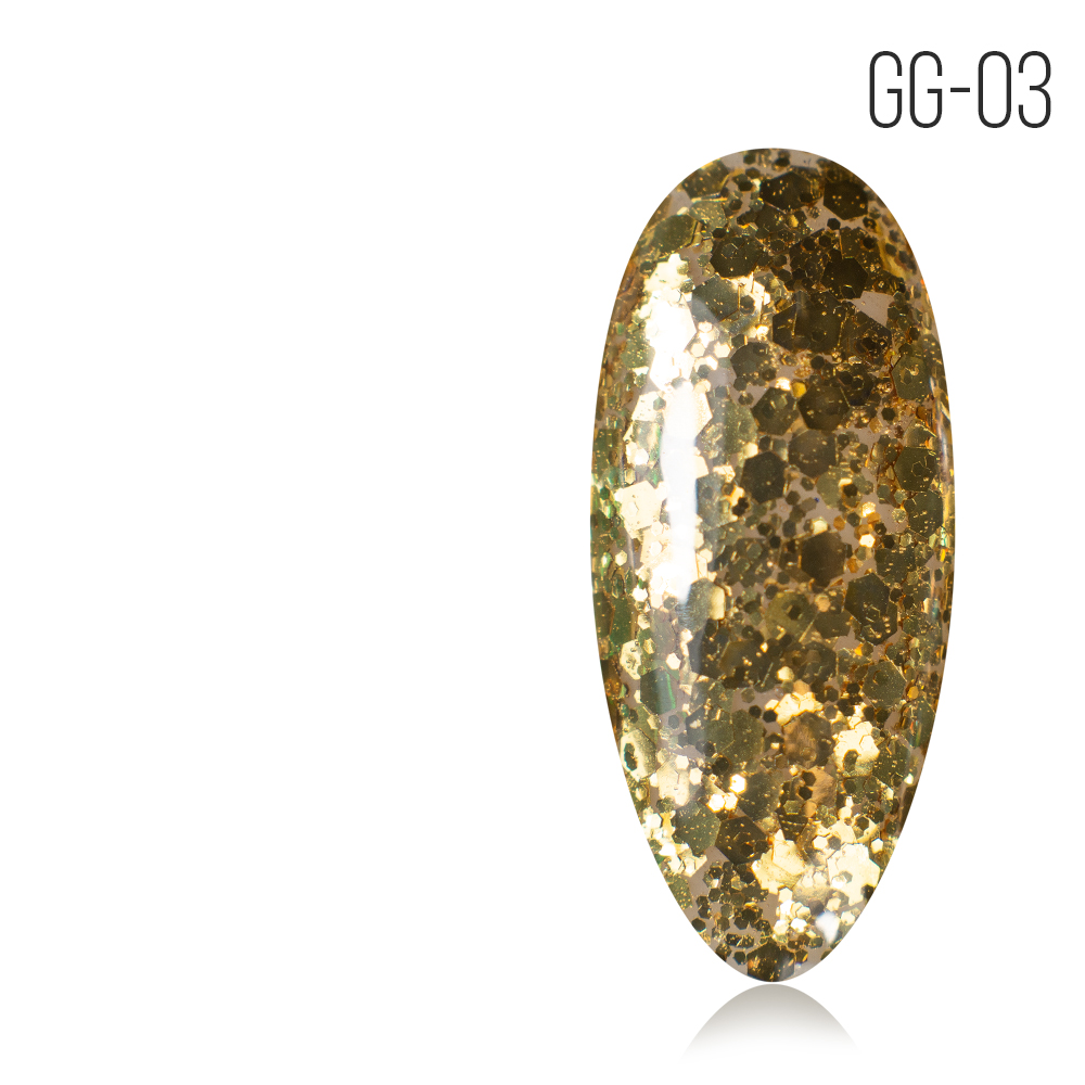 Gel Polish. GG-03. Glitter Gel No. 03