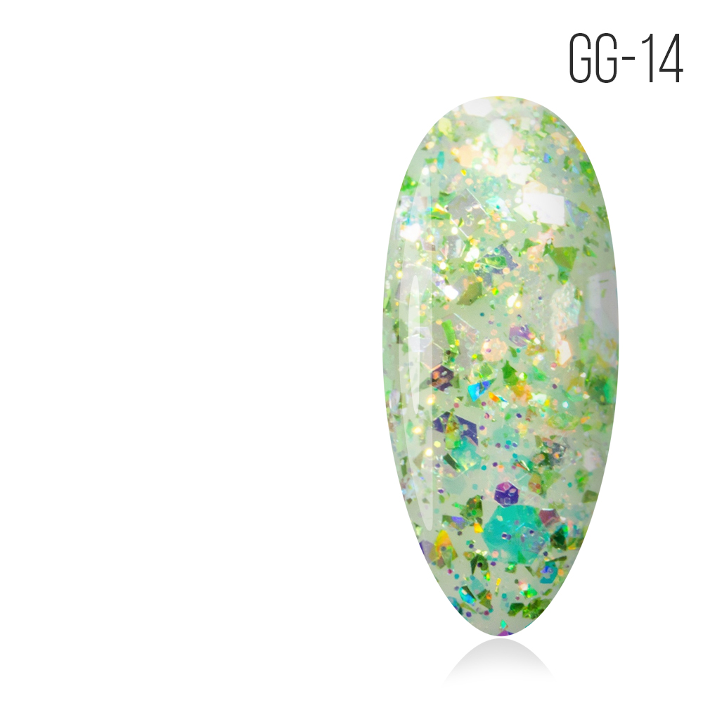 Gel Polish. GG-14. Glitter Gel No. 14