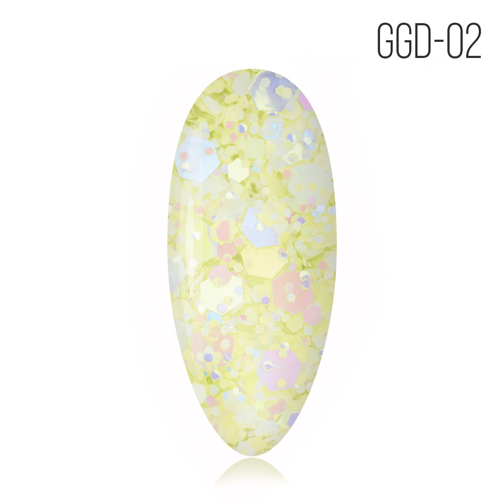Gel Polish. GGD-02. Glitter Gel # 02